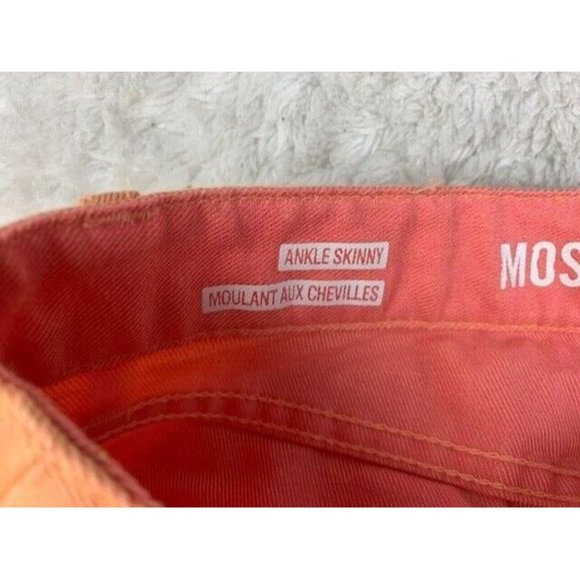 Mossimo Size 5 Womens Ankle Skinny Jeans Low Rise Peach Stretch - Picture 3 of 5